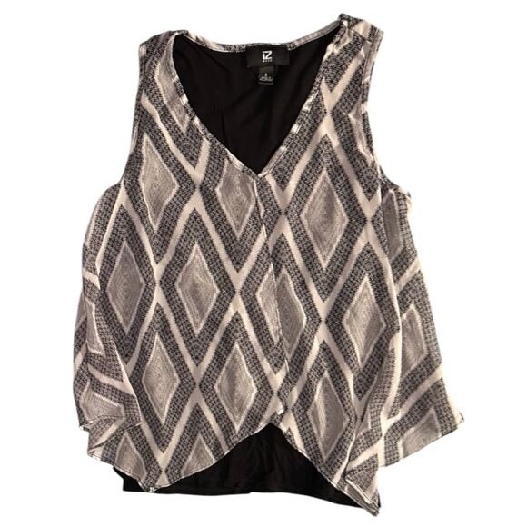 Iz Byer Black & Gray Tank Top Blouse - Picture 1 of 4
